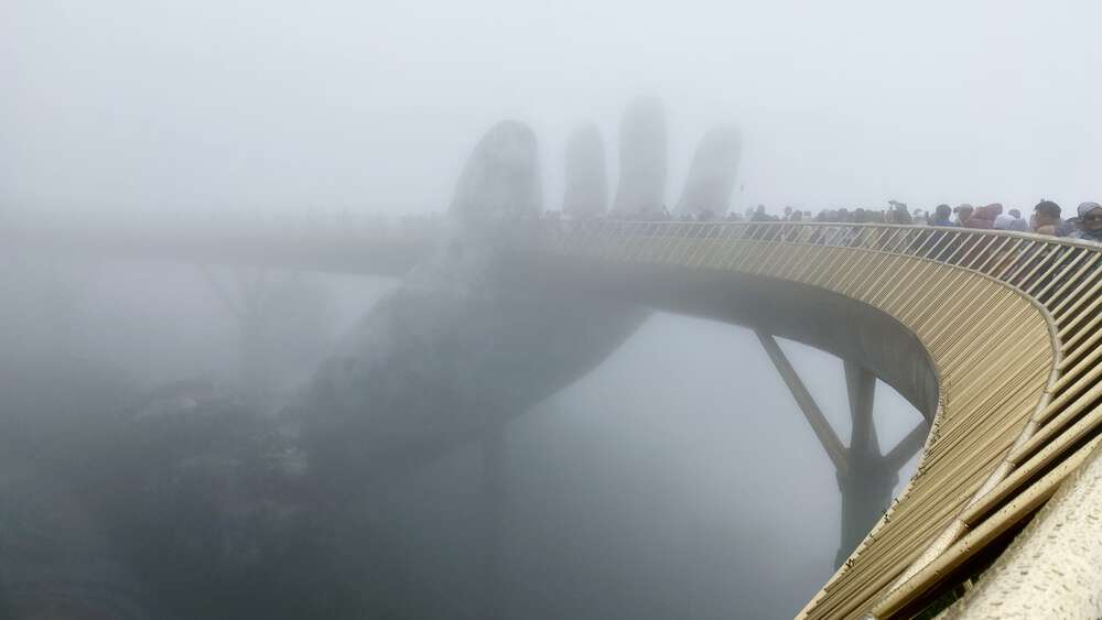 Golden Bridge in the mist