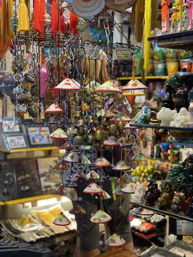 A shop selling wind chimes