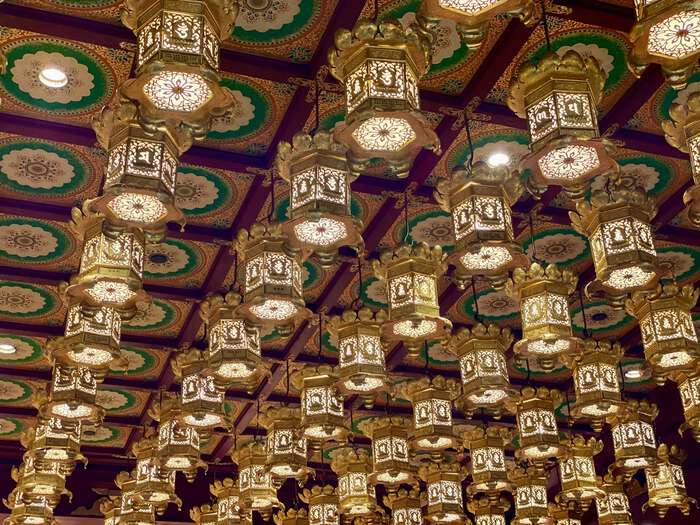 Lanterns on the ceiling
