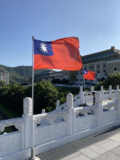 Taiwanese flag at the Chiang Kai-Shek Memorial Hall