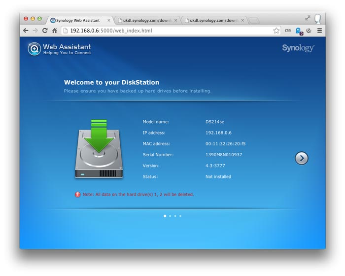 Setting up your Synology DiskStation